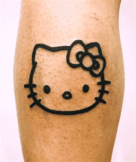 simple hello kitty tattoo